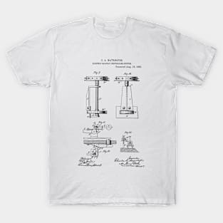 Electric Railway Controlling System Vintage Retro Patent Hand Drawing T-Shirt